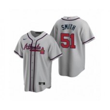 Men's Atlanta Braves #51 Will Smith Nike Gray 2020 Replica Road Stitched Jersey