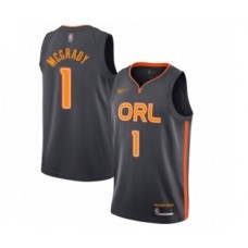 Men's Orlando Magic #1 Tracy Mcgrady Swingman Charcoal Basketball Stitched Jersey - 2019 20 City Edition