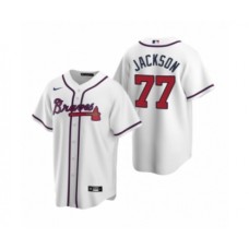 Men's Atlanta Braves #77 Luke Jackson Nike White 2020 Replica Home Stitched Jersey