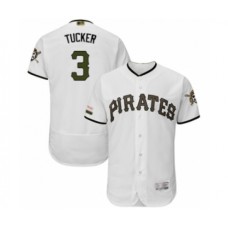 Men's Pittsburgh Pirates #3 Cole Tucker White Alternate Authentic Collection Flex Base Baseball Player Stitched Jersey