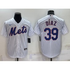 Men's New York Mets #39 Edwin Diaz White Stitched MLB Cool Base Nike Jersey