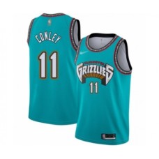 Men's Memphis Grizzlies #11 Mike Conley Authentic Green Hardwood Classic Basketball Stitched Jersey