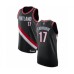 Men's Portland Trail Blazers #17 Skal Labissiere Authentic Black Basketball Jersey - Icon Edition