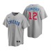 Men's Nike Chicago Cubs #12 Kyle Schwarber Gray Road Stitched Baseball Jersey