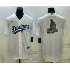 Men's Los Angeles Dodgers White Team Big Logo Cool Base Stitched Baseball Jerseys