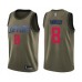 Men's Los Angeles Clippers #8 Moe Harkless Swingman Green Salute to Service Basketball Stitched Jersey