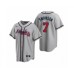 Men's Atlanta Braves #7 Dansby Swanson Nike Gray 2020 Replica Road Stitched Jersey