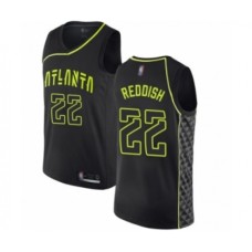 Men's Atlanta Hawks #22 Cam Reddish Authentic Black Basketball Jersey - City Edition