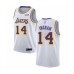 Men's Los Angeles Lakers #14 Brandon Ingram Authentic White Basketball Jerseys- Association Edition