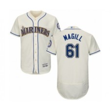 Men's Seattle Mariners #61 Matt Magill Cream Alternate Flex Base Authentic Collection Baseball Player Stitched Jersey