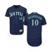 Men's Seattle Mariners #10 Edwin Encarnacion Navy Blue Alternate Flex Base Authentic Collection Baseball Jersey