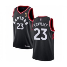 Men's Toronto Raptors #23 Fred VanVleet Swingman Black 2019 Basketball Finals Champions Jersey Statement Edition