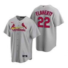 Men's Nike St. Louis Cardinals #22 Jack Flaherty Gray Road Stitched Baseball Jersey