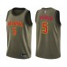 Men's Atlanta Hawks #5 Jabari Parker Swingman Green Salute to Service Basketball Jersey