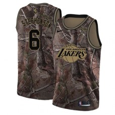 Men's Nike Los Angeles Lakers #6 Lance Stephenson Swingman Camo Realtree Collection NBA Jersey