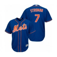 Men's New York Mets #7 Marcus Stroman Replica Royal Blue Alternate Home Cool Base Baseball Jersey