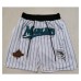 Men's Florida Marlins White Just Don Swingman Shorts