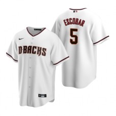 Men's Nike Arizona Diamondbacks #5 Eduardo Escobar White Home Stitched Baseball Jersey