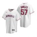 Men's Nike Los Angeles Angels #57 Hansel Robles White Home Stitched Baseball Jersey