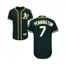 Men's Oakland Athletics #7 Cliff Pennington Green Alternate Flex Base Authentic Collection Baseball Jersey