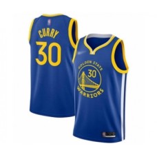 Men's Golden State Warriors #30 Stephen Curry Authentic Royal Finished Basketball Stitched Jersey - Icon Edition