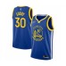 Men's Golden State Warriors #30 Stephen Curry Authentic Royal Finished Basketball Stitched Jersey - Icon Edition