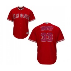 Men's Los Angeles Angels of Anaheim #33 Matt Harvey Replica Red Alternate Cool Base Baseball Jersey