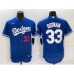 Men's Los Angeles Dodgers #33 James Outman Blue Flex Base Stitched Baseball Jersey