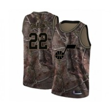 Men's Utah Jazz #22 Jeff Green Swingman Camo Realtree Collection Basketball Jersey