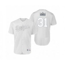 Men's Los Angeles Dodgers #31 Joc Pederson White 2019 Players Weekend Authentic Stitched Jersey