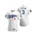 Men's Los Angeles Dodgers #3 Chris Taylor Nike White 2020 World Series Authentic Stitched Jersey