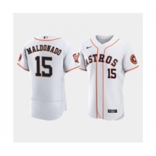 Men's Houston Astros #15 Martn Maldonado White 60th Anniversary Flex Base Stitched Baseball Jersey