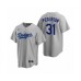 Men's Los Angeles Dodgers #31 Joc Pederson Nike Gray Replica Alternate Stitched Jersey