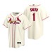 Men's Nike St. Louis Cardinals #1 Ozzie Smith Cream Alternate Stitched Baseball Jersey