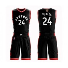 Men's Toronto Raptors #24 Norman Powell Swingman Black 2019 Basketball Finals Bound Suit Jersey Statement Edition