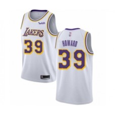 Men's Los Angeles Lakers #39 Dwight Howard Authentic White Basketball Stitched Jersey - Association Edition