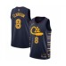 Men's Cleveland Cavaliers #8 Jordan Clarkson Swingman Navy Basketball Stitched Jersey - 2019 20 City Edition