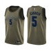 Men's Memphis Grizzlies #5 Bruno Caboclo Swingman Green Salute to Service Basketball Jersey