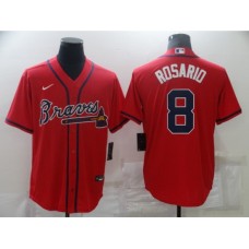 Men's Atlanta Braves #8 Eddie Rosario Nike Red Stitched Jersey