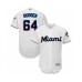 Men's Miami Marlins #64 Robert Dugger White Home Flex Base Authentic Collection Baseball Player Stitched Jersey