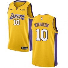 Men's Nike Los Angeles Lakers #10 Sviatoslav Mykhailiuk Swingman Gold NBA Jersey - Icon Edition