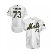 Men's New York Mets #73 Daniel Zamora Authentic White 2016 Memorial Day Fashion Flex Base Baseball Player Stitched Jersey