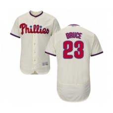 Men's Philadelphia Phillies #23 Jay Bruce Cream Alternate Flex Base Authentic Collection Baseball Player Stitched Jersey