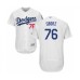 Men's Los Angeles Dodgers #76 Josh Sborz White Home Flex Base Authentic Collection Baseball Player Stitched Jersey