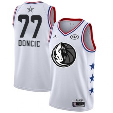 Men's Nike Dallas Mavericks #77 Luka Doncic White Basketball Jordan Swingman 2019 All-Star Game Jersey