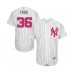 Men's New York Yankees #36 Mike Ford Authentic White 2016 Mother's Day Fashion Flex Base Baseball Player Stitched Jersey