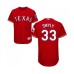 Men's Texas Rangers #33 Drew Smyly Red Alternate Flex Base Authentic Collection Baseball Jersey