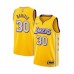 Men's Los Angeles Lakers #30 Troy Daniels Swingman Gold 2019-20 City Edition Basketball Stitched Jersey