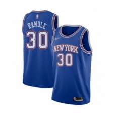 Men's New York Knicks #30 Julius Randle Authentic Blue Basketball Stitched Jersey - Statement Edition