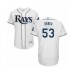 Men's Tampa Bay Rays #53 Anthony Banda Home White Home Flex Base Authentic Collection Baseball Player Stitched Jersey